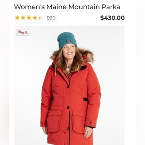 L.L. Bean Women's Maine Mountain Parka - Cayenne